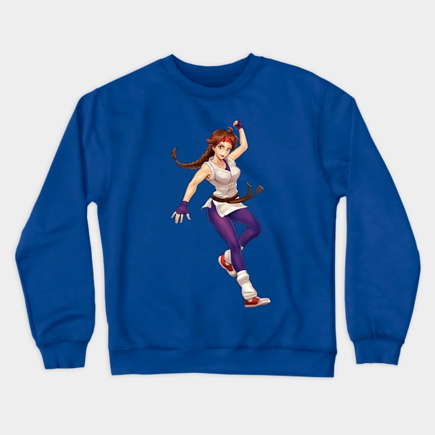 Yuri Sakazaki Crewneck Sweatshirt by hybridmink